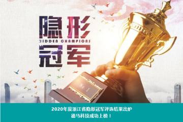 榜上有名 | 德马科技荣获浙江省隐形冠军称号！
