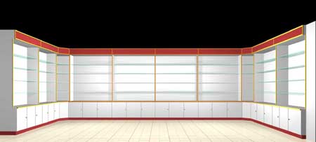 生产定做各种木制展柜及柜台