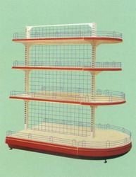 超市带圆头双面货架