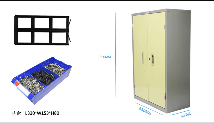 供应耐劲好30抽带门零件柜 优质0.6MM冷轧钢板 深圳零件柜厂家 