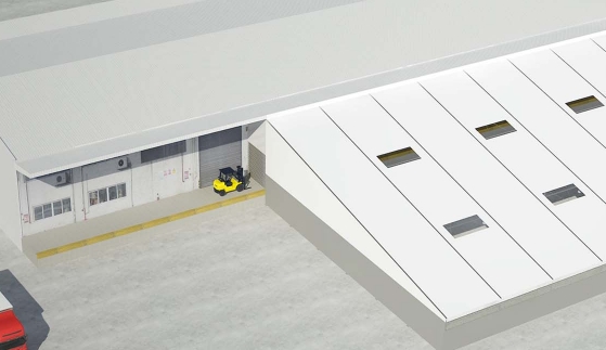 单坡临时仓库篷房