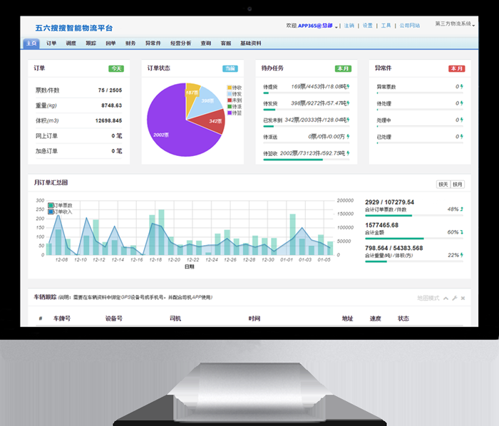 APP365聚物流三方物流管理软件