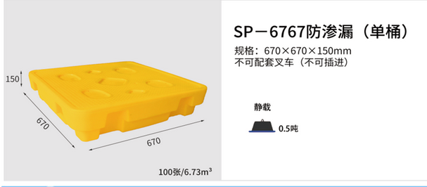 托盘厂家 单桶防渗漏托盘 化学品防泄漏托盘图片