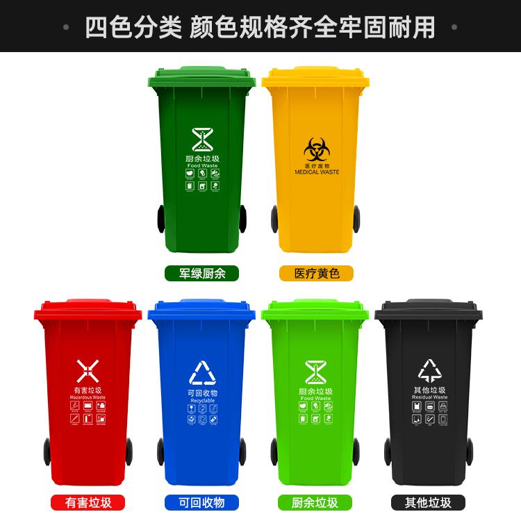 成都塑垃圾桶厂家--C240分类垃圾桶（普挂)--批发价格